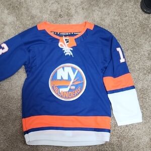 Mens Blue and Orange Islanders Hockey Jersey